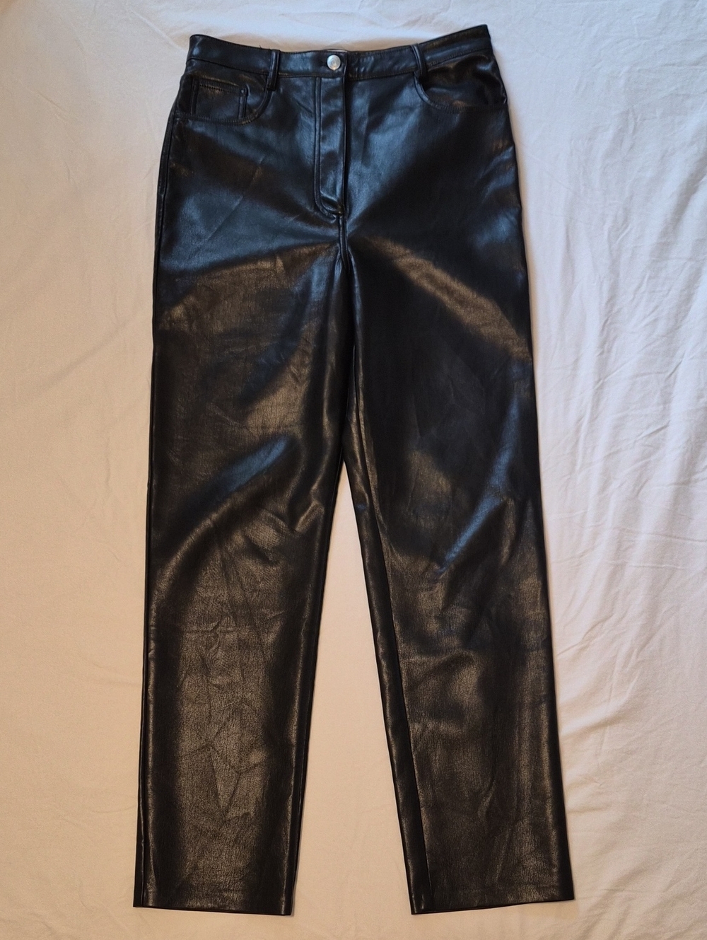 Aritzia Wilfred Black Faux Leather Pants